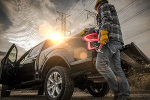 camionetas 4x4 con implementos de seguridad minera